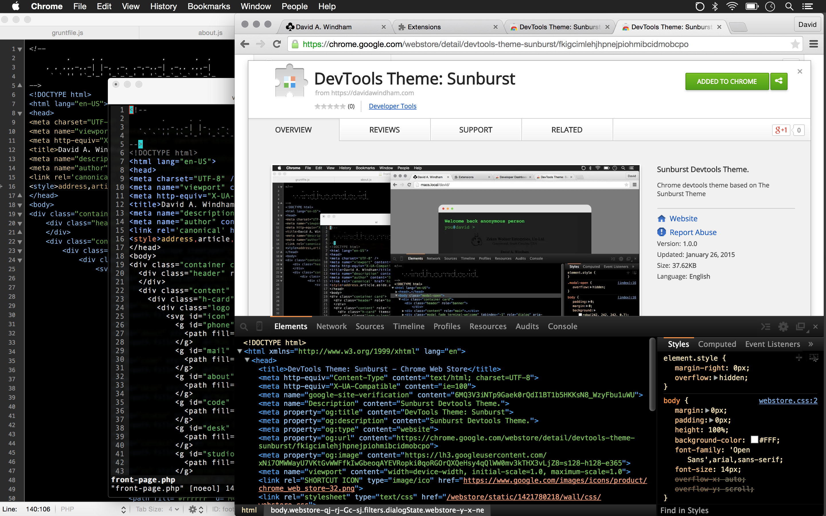 Chrome Devtools Theme